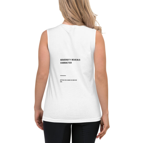 Camiseta sin mangas unisex - Forged in Adversity - Image 4